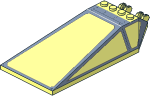 Windscreen  6 x 13 x  2 with SW X-wing Starfighter Cockpit Stickers