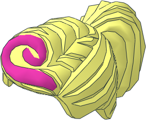 Minifig Hair with Ponytail and Fringe with Dark Pink Highlight Pattern