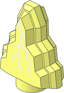 Rock Stepped with White Lightning Pattern