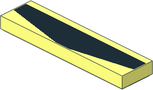 Tile  1 x  4 with Black Irregular Hexagon Pattern