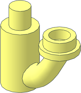 Plant with Bar and Off-Shoot with Hollow Stud