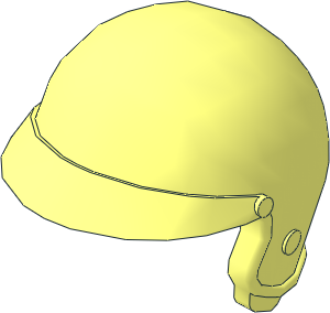 Minifig Helmet Motorcycle with Open Face and Visor