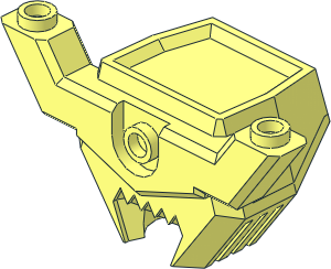 Minifig Helmet Large Square with Side Extensions