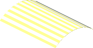 Sticker  2.9 x  3.9 with White/Clear Stripes (Formed)