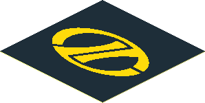 Sticker  1.8 x  1.8 with Yellow "LT" Logo on Black Background