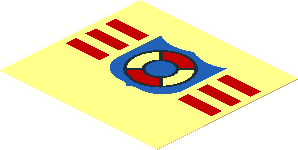 Sticker  3.4 x  3.8 with Coast Guard (1995) Logo