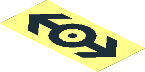 Sticker  1.2 x  2.5 with Black Train Logo