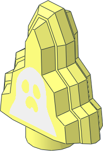 Rock Stepped with White Ghost Pattern