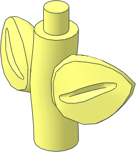 Plant Stem  2L with  2 Leaves and Bar Attachments