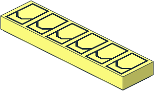 Tile  1 x  4 with  6 Black Pouches Pattern