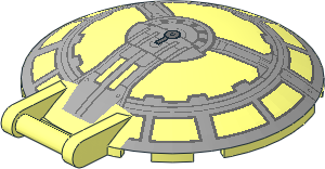 Dish  6 x  6 Inverted - No Studs with Handle with SW Resistance Bomber Cockpit Pattern
