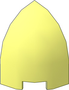 Brick  1 x  1 x  1.333 Round Quarter Dome with Curved Top