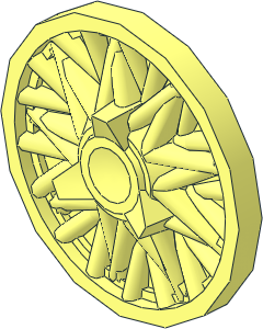 Wheel Rim 11 x 18 Front with 36 Spokes and Knock-off Hub Nut