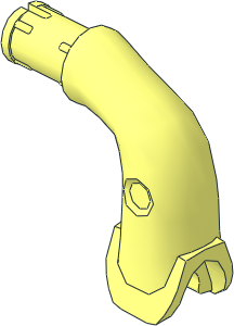 Figure Arm Bent with Large Hand with Clip and Friction Pin