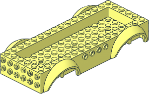 ~Car Base  6 x 16 x  2 with  4 x 14 Recessed Centre with Mudguards without Axle Blocks
