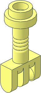 Hinge Bar  2 with 3 Fingers and Top Stud