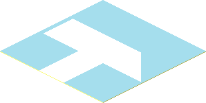 Sticker  1.9 x  1.9 with White Sledgehammer on Light Blue Background