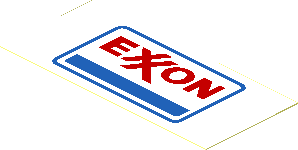 Sticker  1.3 x  2.9 with Exxon Logo
