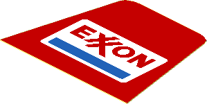 Sticker Minifig Torso with Exxon Logo