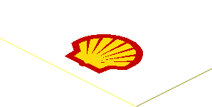 Sticker  1.0 x  1.8 with Shell Logo 1971 on White Background
