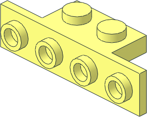 Bracket  1 x  2 -  1 x  4 with Square Corners
