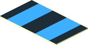 Sticker  0.6 x  1.0 Black and Two Light Blue Stripes