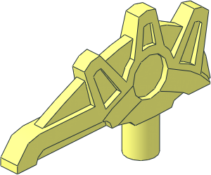 Minifig Blade with Bar and Three Spikes