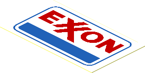 Sticker  1.1 x  1.9 with Exxon Logo