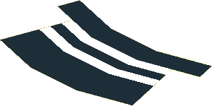 Sticker Funnel  4.1 x  6.3 Black with White Stripes