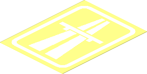 Sticker  3.5 x  2.6 with White Motorway Logo on Transparent Background