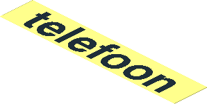 Sticker  1.1 x  5.9 with Black "telefoon" on Transparent Background
