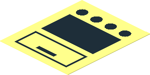 Sticker  2.3 x  1.9 with Oven on Transparent Background