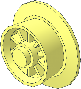 ~Train Wheel Spoked with Conical Rim