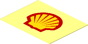 Sticker  1.0 x  1.3 with Shell Logo 1971 on Transparent Background