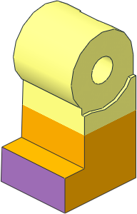 Minifig Leg Right with Bright Light Orange Lower Leg and Medium Lavender Shoes Pattern