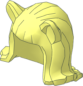 Minifig Hair Mid-Length Flipped Ends with Cat Ears