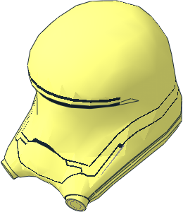 Minifig Helmet SW First Order Flametrooper Episode  7 Pattern