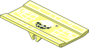 Hinge  6 x  3 Radar/Blade/Spoiler/Panel with Ice Planet Pattern