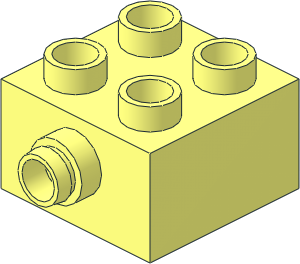 Duplo Brick  2 x  2 with Front Snapping Pin