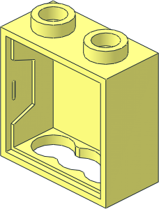 ~Electric Light & Sound Brick 1.125 x 2 x 1.667 with Lamp Holes - Cabinet