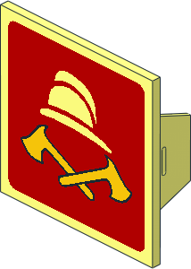 ~Electric Light & Sound Clip-On Plate  2 x  2 with Fire Logo Pattern