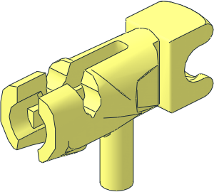 Minifig Gun Shooting Blaster with Socket Joint-8 with Friction