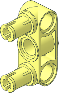 Technic Cross Block  1 x  3 (Pin/Pin/Pin) with  2 Pins