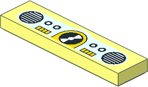 Tile  1 x  4 with Lights with CD and Speakers on Light Aqua Background Pattern