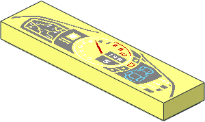 Tile  1 x  4 with Ferrari Daytona Dashboard Pattern