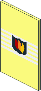 Glass for Window  1 x  4 x  5 with Fire Logo Pattern