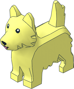 Animal Dog Terrier with Black Eyes and Nose and Bright Pink Tongue Pattern