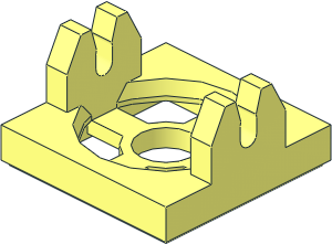 Magnet Holder Tile  2 x  2 with Long Arms and Deep Notch