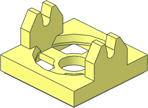 Magnet Holder Tile  2 x  2 with Tall Arms and Shallow Notch