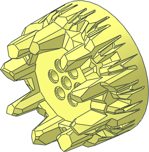 Wheel 37 x 62 with Rocky Spikes and  7 Pegholes